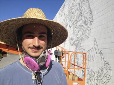 Zio and his work at the old Town Lodge Motel, which will house Life is Beautiful’s Art Odyssey, on 7th Street just north of Ogden Avenue.